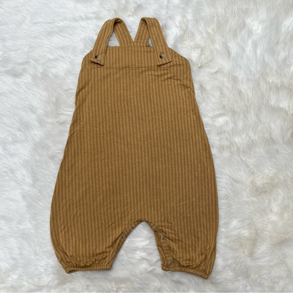 Kate Quinn Bamboo Pin Striped Bubble Overalls 6-12